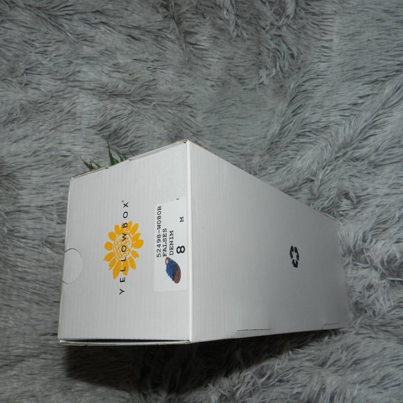 Yellowbox Women's Falses Blue Denim Cross Strap Slides NEW/NWT! - Picture 11 of 12